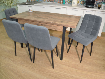 Обеденная группа Колорадо / Стул Х 4 шт. / Веллингтон/черный / бид 21