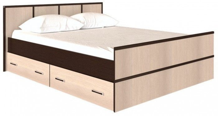 Кровать с проложками ДСП Сакура ЛИТ 140х200, венге