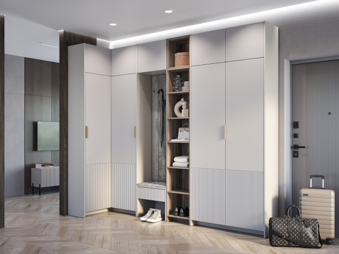 Шкаф угловой "Пандора" ШКУ-07, Кашемир/Айриш MF03