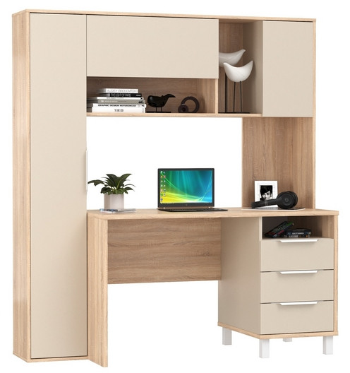 компьютерный стол Комфорт 12.95N, дуб сонома/сатин