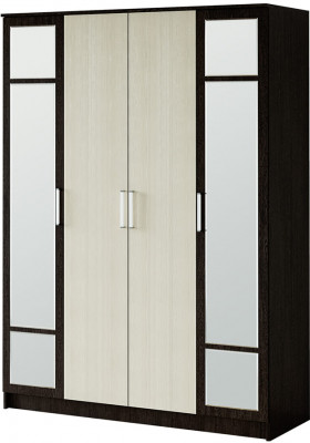 &quot;Фиеста&quot; шкаф 4-х створчатый NEW с зеркалами венге/лоредо