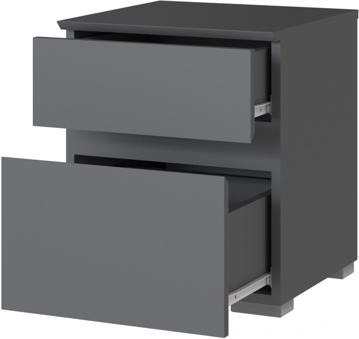 Плейона Тумба прикроватная графит серый