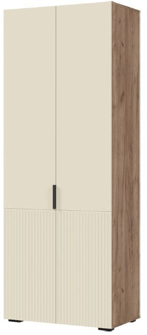 СОНАТА ШК 02 Шкаф 2-х створчатый (800х2100х460) Фасад МДФ МОНО КЕРАМИКА/Корпус ДУБ КРАФТ ТАБАЧНЫЙ