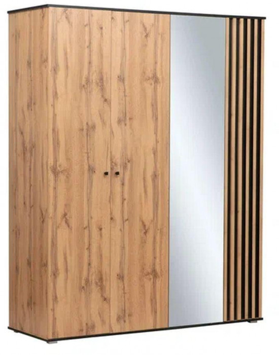 Шкаф для одежды Либерти 51.15 (опора h20) Дуб вотан/Черный