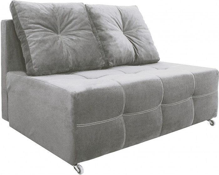 Диван аккордеон Марс Мини велюр серый 120
