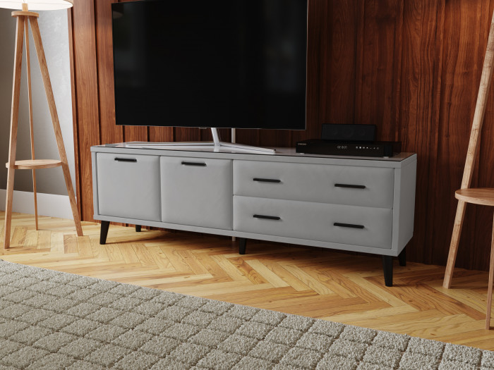 Тумба ТВ интерьерная Виго 1,6 светло-серый