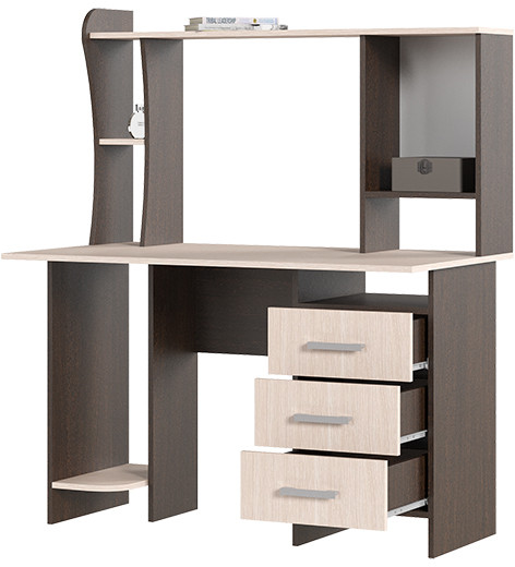 СТОЛ КОМПЬЮТЕРНЫЙ №5 (1,2х1,42х0,67) венге/белфорт