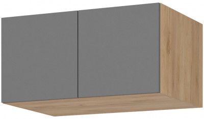 Лион АН-01 Антресоль 800 (800х400х550) Дуб крафт/Графит серый