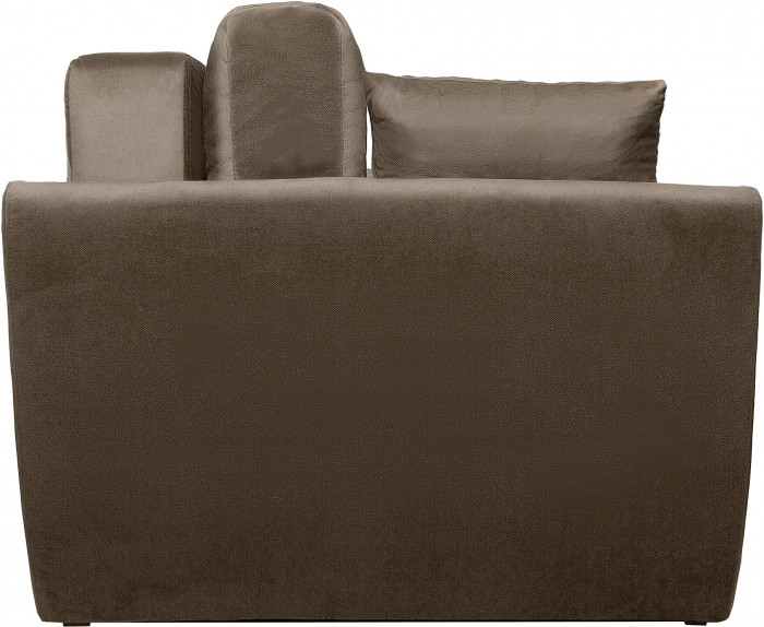 Диван еврокнижка Амстердам 160 ЛЮКС 06 ВЕЛЮР КОРИЧНЕВЫЙ НПБ