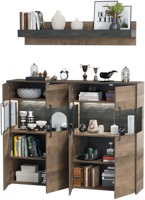 Трувор Гостиная 002, дуб гранж песочный/интра