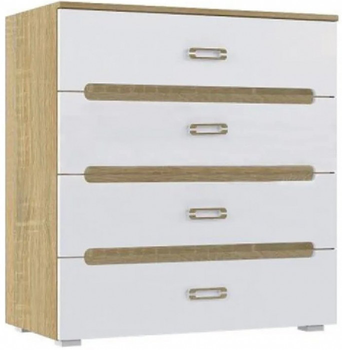 Ким Комод (Сонома / Белый глянец)