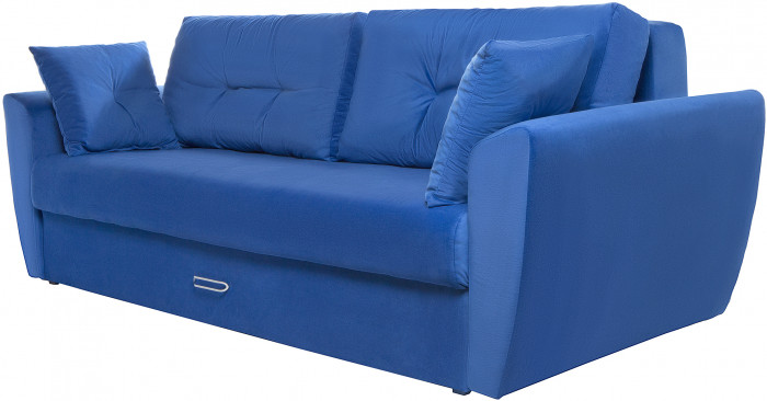 Диван еврокнижка Амстердам 160 ЛЮКС 07 ВЕЛЮР СИНИЙ НПБ