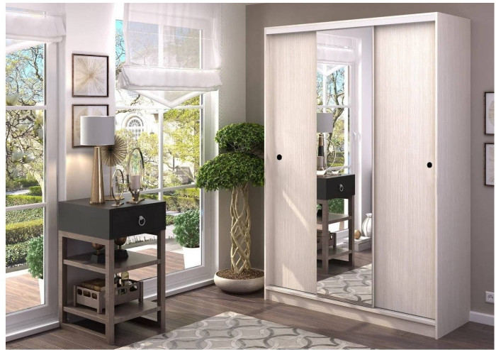 Шкаф-купе Альянс 1500 (Крафт / Графит)