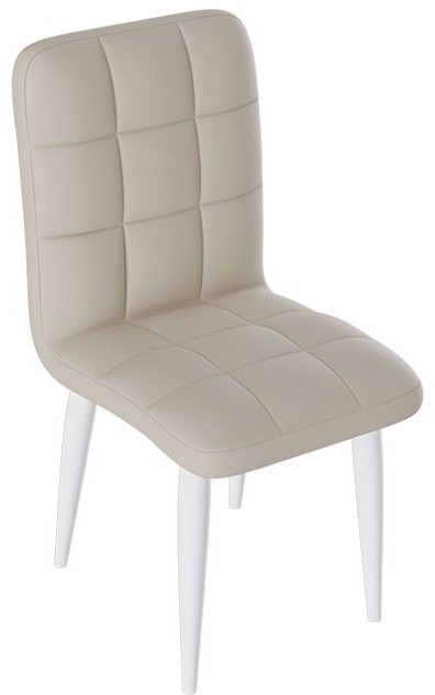 Франк ДП 2-17 Стул (конус) (Капучино матовый/Кожзам Белый)