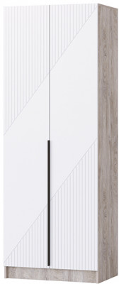Шкаф Авис 0,8, Дуб эндгрейн/Белый софтач