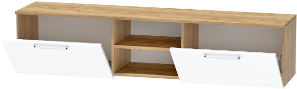 Тумба для ТВ-техники подвесная "Иннэс-7", Крафт золотой/Белый