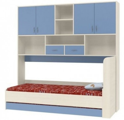 Дельта-21.03 Детская кровать с антресолью (Тренд), Голубой