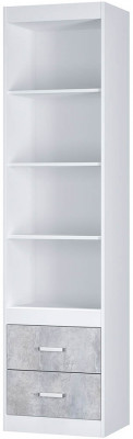 Шкаф открытый Паскаль, Белый, Цемент светлый