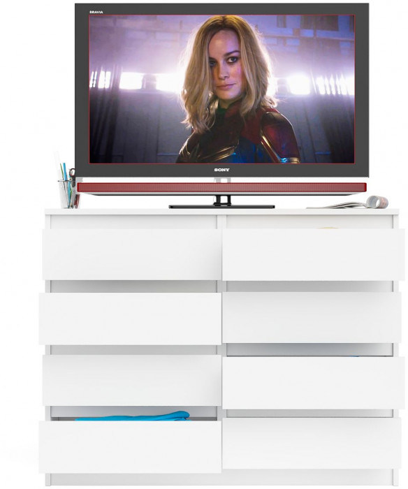 Мори Комод МК1200.8, цвет белый, ШхГхВ 120,4х41х94 см.