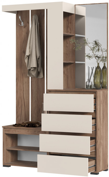 Хелен ПР-01 (Хельга) прихожая кашемир/дуб крафт табачный