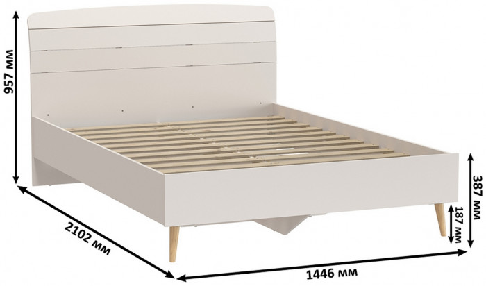 Афина Спальня Кровать 1400 + Стол + Тумба, кашемир серый