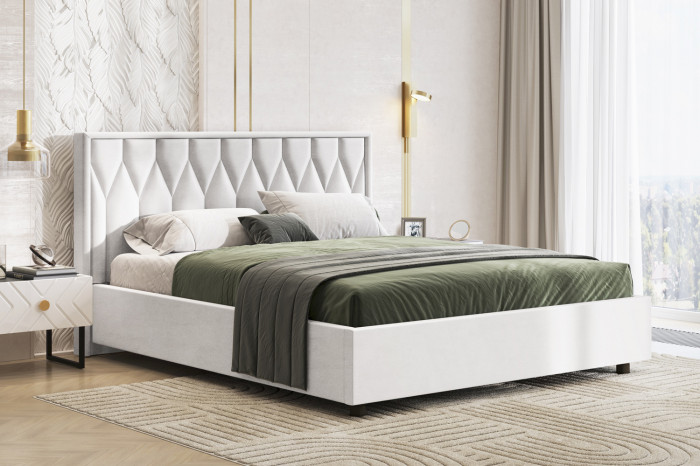 Кровать-10М с подъёмным основанием 1400 белая