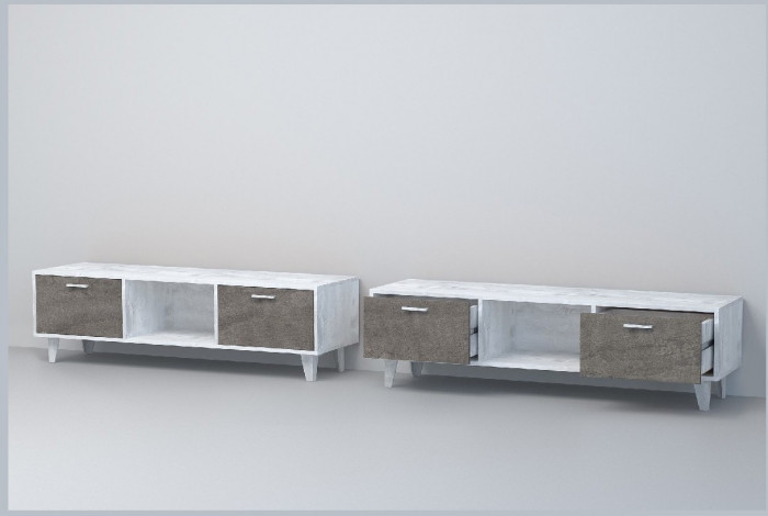 Эго Тумба Т-3 НГ (Камень Темный/Бетон Светлый)