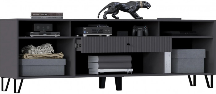 Оливия Тумба ТВ (Графит Софт, Графит)