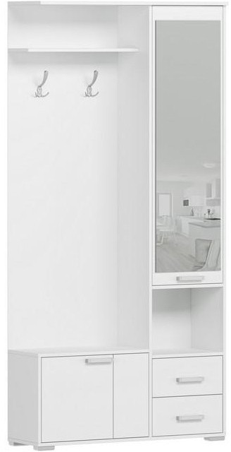 Домино А Шкаф с зеркалом (Белый)
