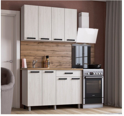 Кухонный гарнитур Нагано 1,2м Ясень Анкор Светлый