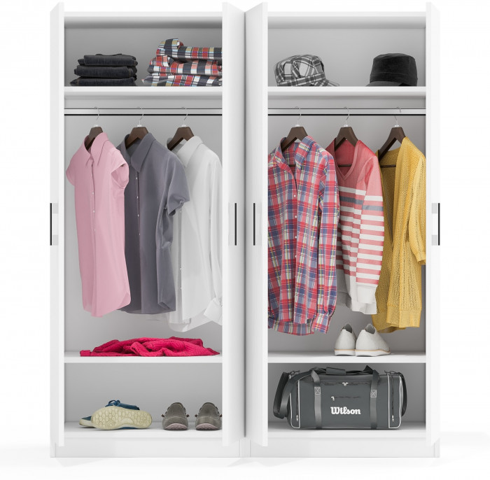 Два Шкафа С-МД-СК9Ш к компьютерному столу С-МД-СК9, белый шагрень