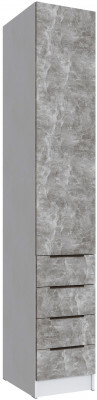 Шкаф Мадрид (0,4) с 4 ящ., Белый/Ателье светлое