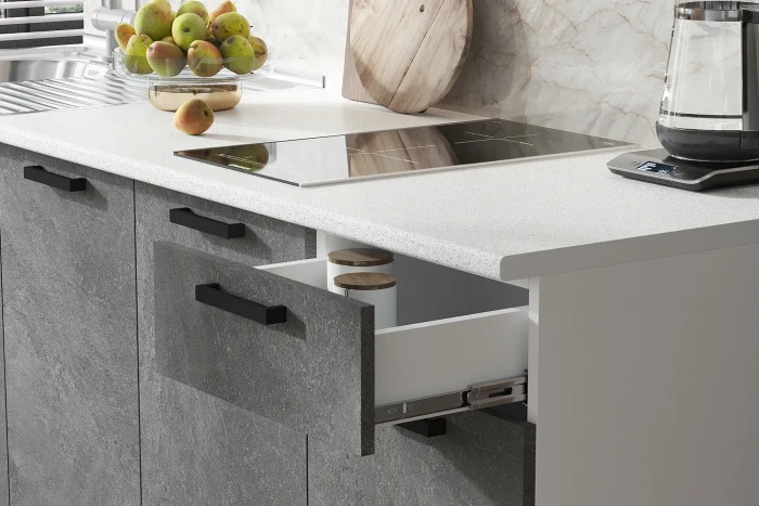 ЛДСП Кухня Рио NEW 2,0м бетон светлый/бетон темный