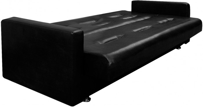 Диван Аккорд 140 черный, пружинный блок Боннель