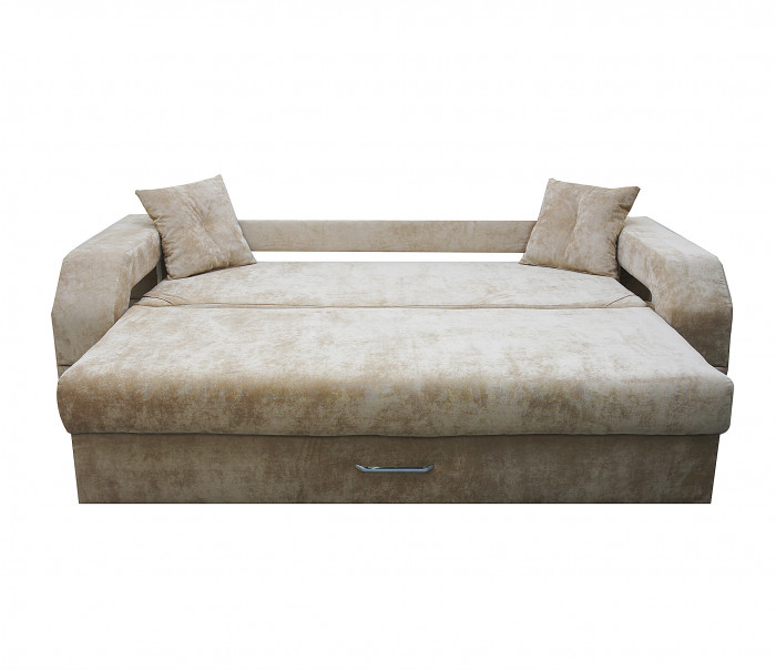 Диван еврокнижка Манчестер с подсветкой велюр бежевый, 160