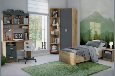 Модульная детская Мартина, композиция 3 (Крафт / Графит)