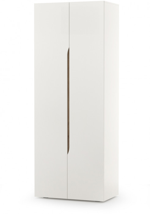 Муссон 13.198 Шкаф двухстворчатый + 13.349 Стеллаж + 13.97 Комод, цвет белый/дуб эндгрейн элегантный, ШхГхВ 204,6х52,3х229,8 см., НЕ универс. сборка