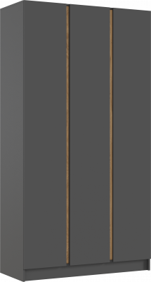 Келвин Шкаф 3-х створчатый (1200) (Графит, Графит)