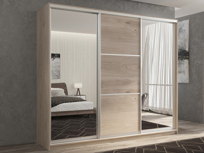 Шкаф-купе Кааппи 3 Кастелло Серый 240х45х230 см