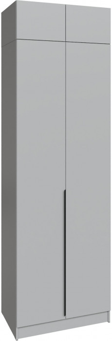 Шкаф 0,8 с антресолью Мадрид, Камень серый