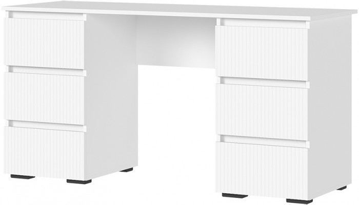 Хелен ПС 02 Письменный стол (1,420х0,730х0,500) белый супермат/белый
