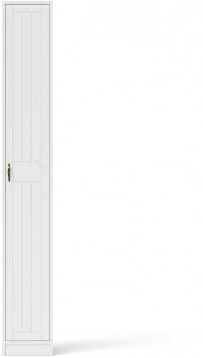 Прихожая П-6-500 Пенал, цвет белая шагрень/фасады МДФ белое дерево фрезеровка прованс, ШхГхВ 30х50х210 см., универсальная сборка