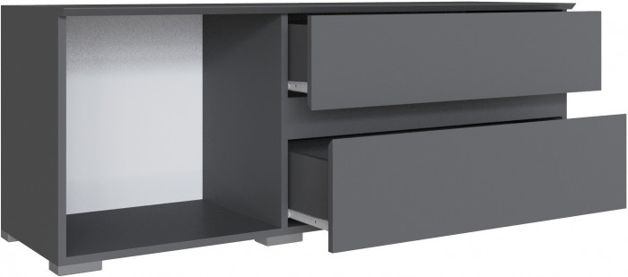 Тумба ТВ малая Плейона, Графит серый