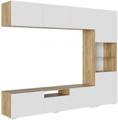 Гостиная Стенфорд (Крафт золотой / Белый матовый)