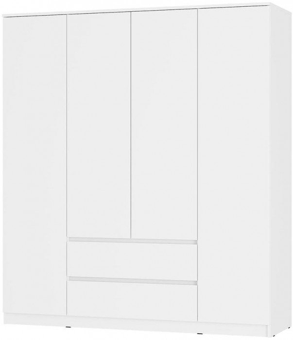 Симпл ШК-13 шкаф 4-х створчатый белый