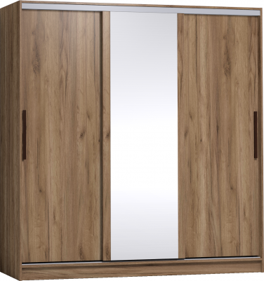 Шкаф-купе с зеркалом Strike 2000 Дуб табачный Craft