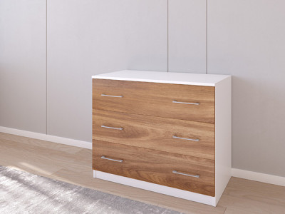 Комод 01/23 90х50х75 Белый/Морское дерево Винтаж