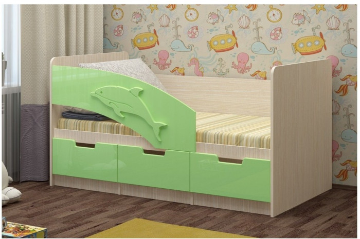 Детская кровать Дельфин-6 МДФ, 80х180