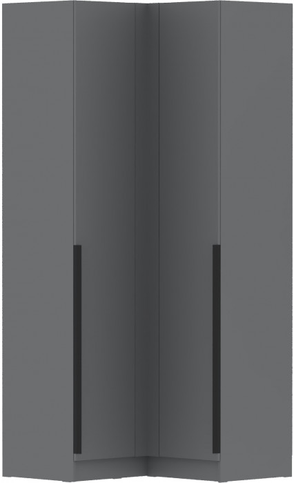Шкаф угловой Мадрид (угол прямой) графит серый
