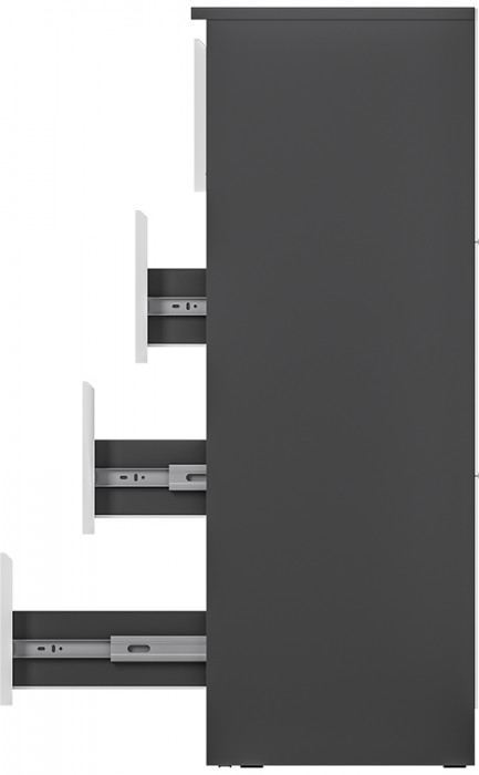 Комод "Шарм" КМ-02 Графит/ Белый